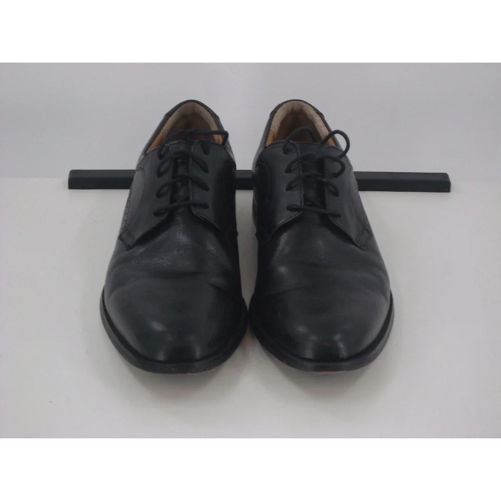 Johnston & Murphy Mens 10.5 M‎ Black Leather Derby Dress Shoes 59-2015 H21